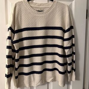 Fat Face navy and white stripe Knit Sweater